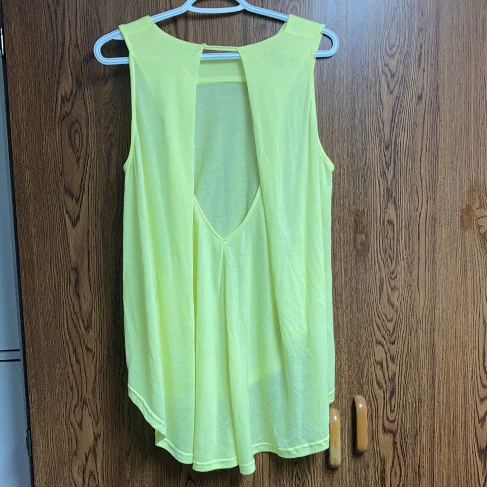 Very J neon yellow tank top perfect for neon parties!